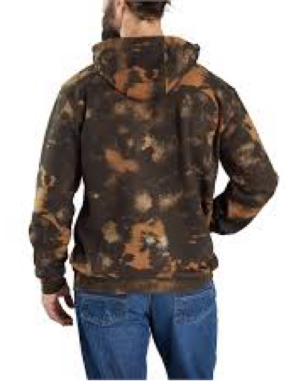 Carhartt | Men's Loose Fit Midweight Hooded Watercolor Camo Sweatshirt | 2XL - Picture 4 of 5